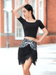 Irregular Three-layer Fringed Skirt Latin Dance Training Bottoms - Dorabear