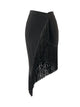 Latin Dance Asymmetrical Angled Fringe Wrap Hip Skirt - Dorabear