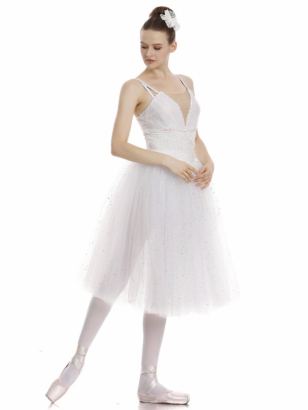 Modern Ballet Tutu Mid-length Dress Dance Performence Costume - Dorabear