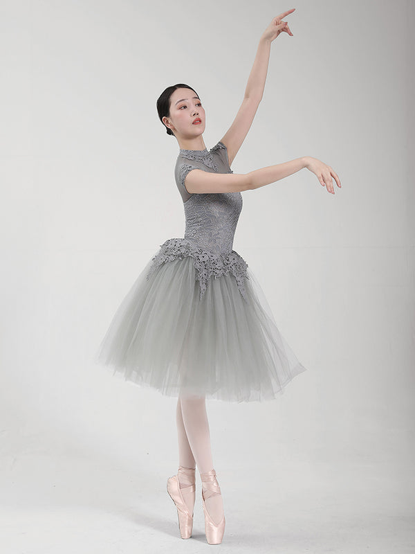 One-piece Mesh Stitched Ballet Dress Performance Costume - Dorabear