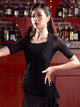 Latin Dance Mesh Short Sleeve Tight Top Dance Training Clothes - Dorabear