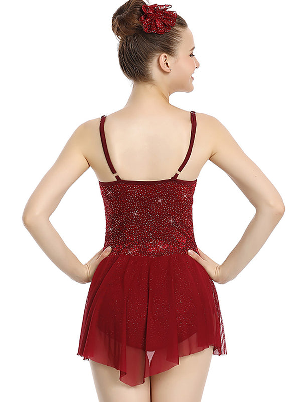 Sling One-piece Dress Modern Ballet Professional Performance Costume - Dorabear