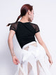 Summer Round Neck Short Sleeve Latin Dance Top Practice Clothes - Dorabear