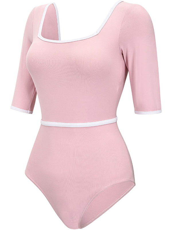 Five-point Sleeve Ballet Basic Leotard Autumn/WInter Practice Clothes - Dorabear