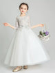 Flower Girl Princess Dress Autumn/Winter Piano Performance Costume Girls' Puffy Evening Gown - Dorabear