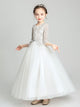 Flower Girl Princess Dress Autumn/Winter Piano Performance Costume Girls' Puffy Evening Gown - Dorabear