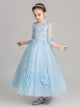 Flower Girl Princess Dress Girls' Puffy Wedding Dress Fashionable Evening Gown - Dorabear