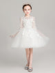 Flower Girl Princess Dress Girls' Puffy Wedding Dress Fashionable Evening Gown - Dorabear