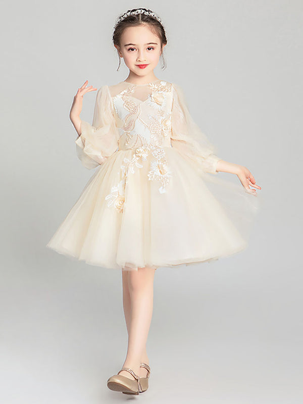 Flower Girl Princess Dress High end Performance Costume Girls' Evening Gown - Dorabear