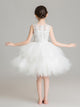 Flower Girl Wedding Dress Piano Performance Costume High-end Gown Girl Princess Dress - Dorabear