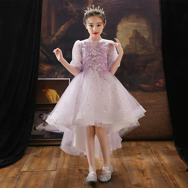 Flower Girl Wedding Dress Princess Dress Puffy Evening Gown Piano Performance Costume - Dorabear