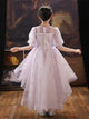 Flower Girl Wedding Dress Princess Dress Puffy Evening Gown Piano Performance Costume - Dorabear