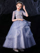 Flower Girl Wedding Dress Puffy Princess Dress Performance Costume Autumn/Winter Evening Gown - Dorabear