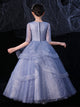 Flower Girl Wedding Dress Puffy Princess Dress Performance Costume Autumn/Winter Evening Gown - Dorabear