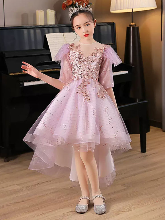 Flower Girls Wedding Dress Birthday Princess Dress Piano Performence Costume - Dorabear