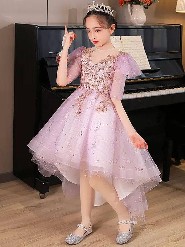 Flower Girls Wedding Dress Birthday Princess Dress Piano Performence Costume - Dorabear