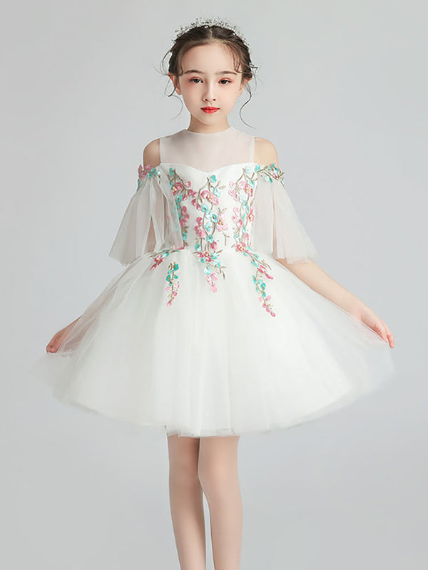 Flower Girls Wedding Gown Princess Dress Piano Performance Costume Evening Dress - Dorabear