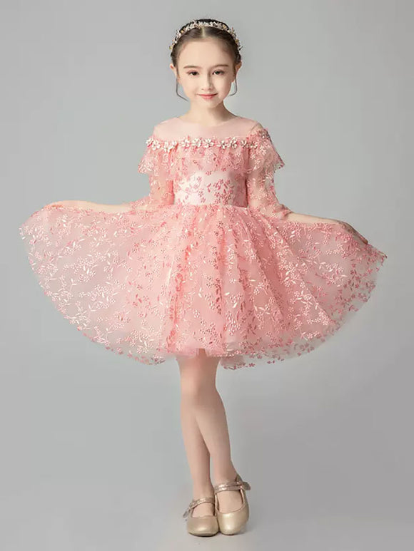 Flower Girls' Wedding Gown Princess Dress High-end Piano Performance Costume - Dorabear