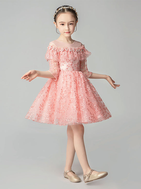 Flower Girls' Wedding Gown Princess Dress High-end Piano Performance Costume - Dorabear