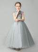 Flower Kid's Wedding Dress Catwalk Long Performance Costume Girls Evening Gown - Dorabear