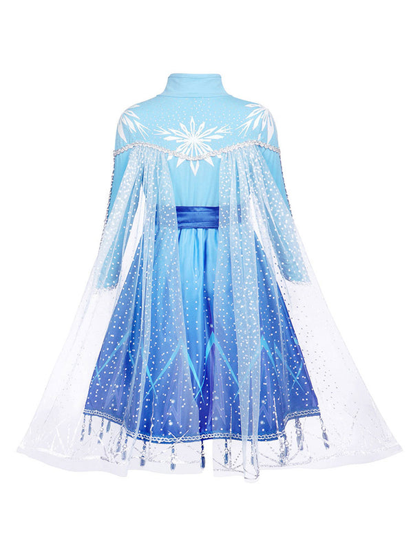 Character Costume Elsa Princess Long Sleeve Dress - Dorabear