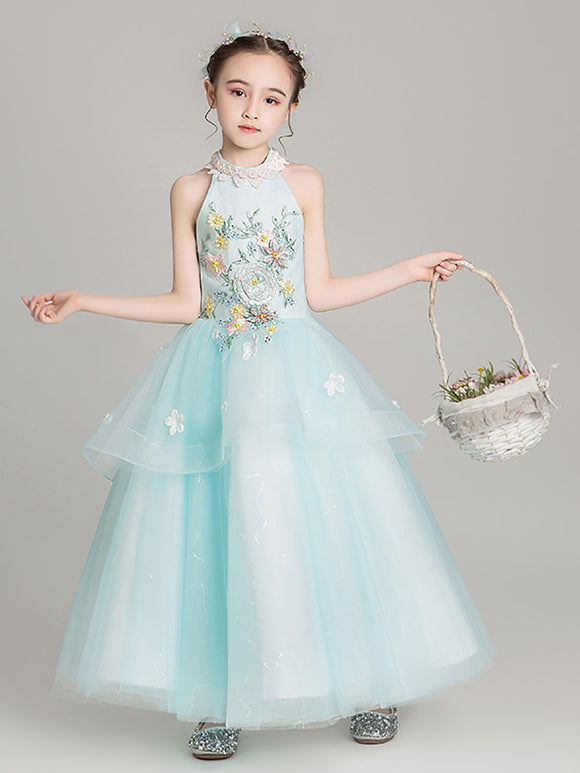 Girl's Birthday Princess Dress Puffy Evening Gown Autumn /Winter Performance Costume - Dorabear