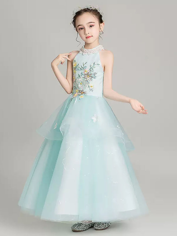 Girl's Birthday Princess Dress Puffy Evening Gown Autumn /Winter Performance Costume - Dorabear