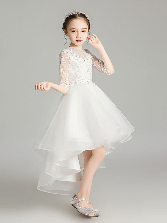 Girl's Birthday Princess Dress Puffy Evening Gown Flower Girl Wedding Dress - Dorabear