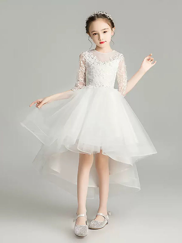 Girl's Birthday Princess Dress Puffy Evening Gown Flower Girl Wedding Dress - Dorabear