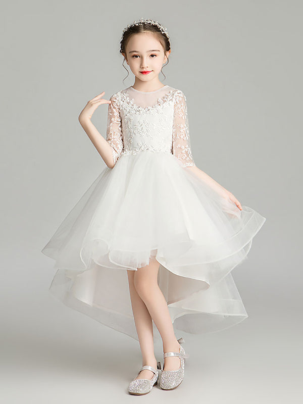 Girl's Birthday Princess Dress Puffy Evening Gown Flower Girl Wedding Dress - Dorabear