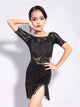 Autumn Professional Tassel Dress Latin Dance Short Sleeved Practice Clothes - Dorabear