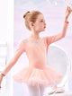 Lace Stitching Tutu Ballet Long-sleeved One-piece Dress Dance Training Clothes - Dorabear