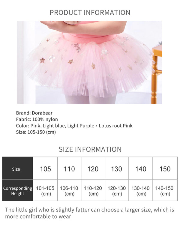 Dance Skirt Ballet Elastic Waist Dance Tutu Performance Clothing - Dorabear