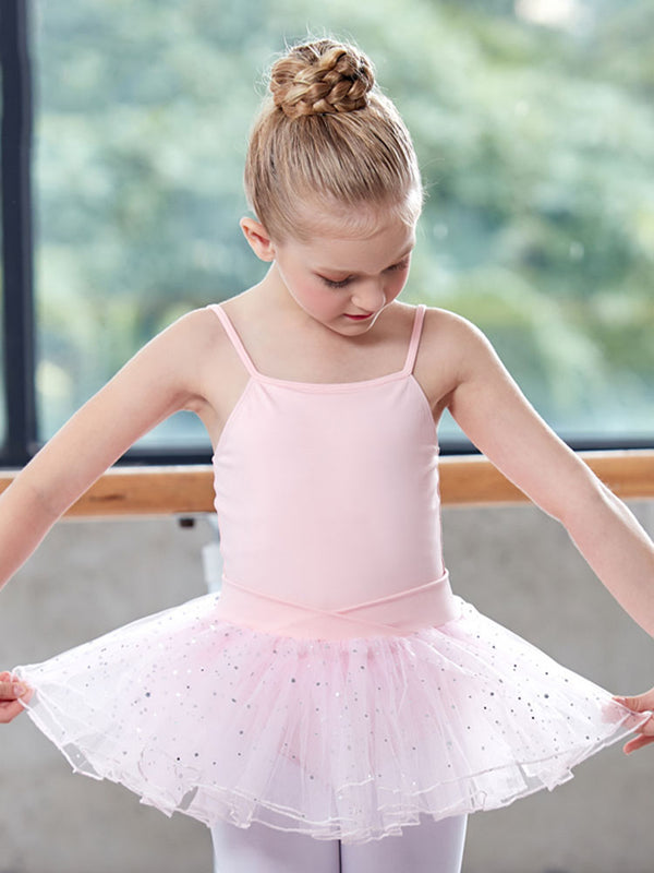 Ballet Suspenders Split Tutu Skirt Suits Summer Dance Practice Clothes - Dorabear