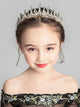 Crown Tiara Princess Headband Gold Rhinestone Dance Performance Accessories - Dorabear