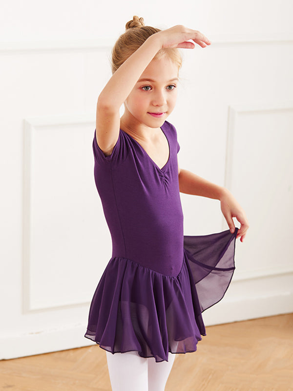 Summer Short Sleeve Exercise Clothes Ballet Short Sleeve Dance Dress - Dorabear
