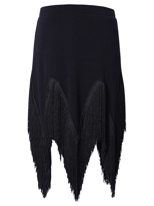 Latin Dance Fringed Skirt Bottoms Professional Competition Fringed Skirt - Dorabear