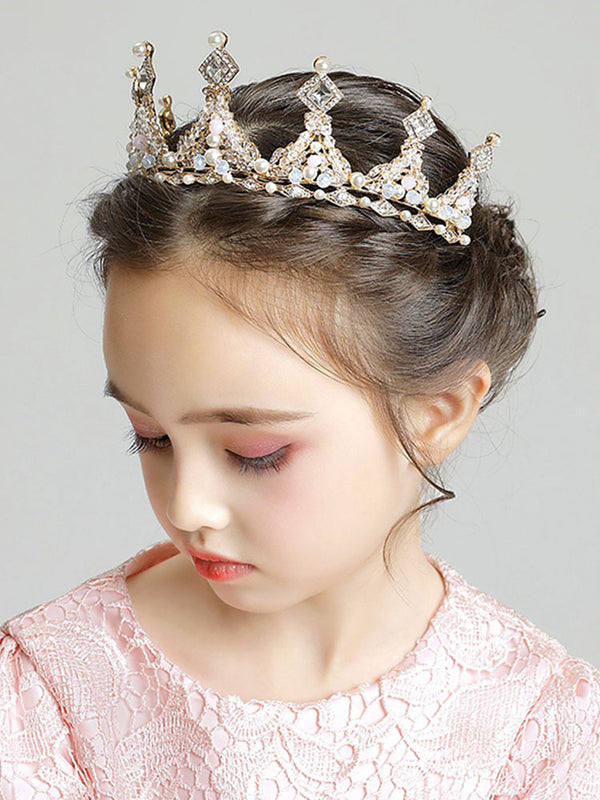 Hair Accessories Crystal Crown Headwear Headband Dance Performance Jewelry - Dorabear