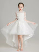 Girls High-end Piano Performance Costume Flower Girl Princess Dress Evening Gown - Dorabear