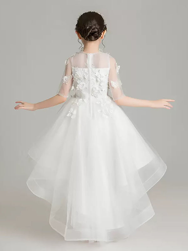 Girls High-end Piano Performance Costume Flower Girl Princess Dress Evening Gown - Dorabear