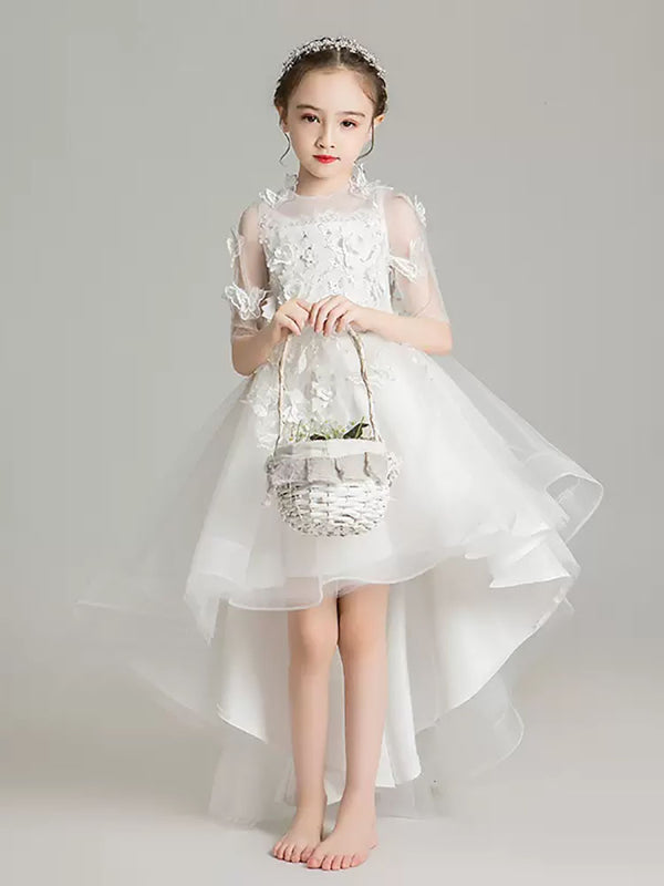 Girls High-end Piano Performance Costume Flower Girl Princess Dress Evening Gown - Dorabear