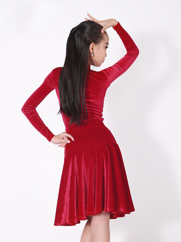 Latin Competition Costumes AutumnWinter Long Sleeve Dance Dress - Dorabear