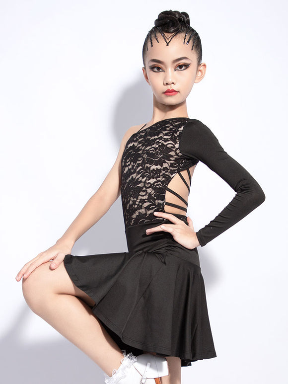 Long Sleeved Latin Dance Backless Dress High-end Competition Costumes - Dorabear