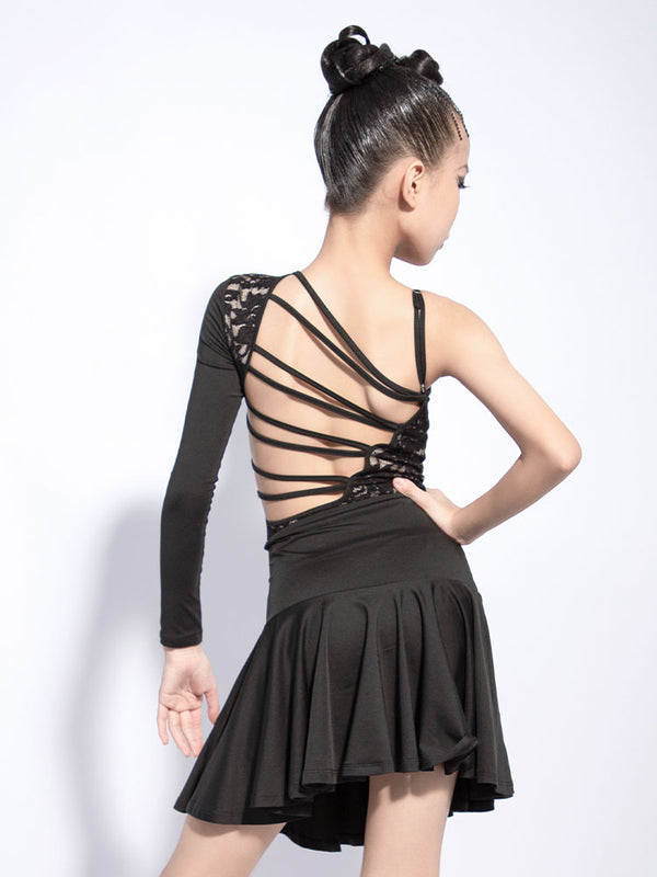 Long Sleeved Latin Dance Backless Dress High-end Competition Costumes - Dorabear