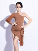 Latin Dance Autumn/Winter Asymmetrical Halter Neck Dress