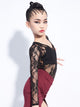 Latin Dance Leotard Autumn/Winter Long-sleeved Lace Training Clothes - Dorabear