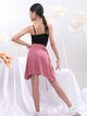 Elastic Waist Drawstring Pleated Irregular Skirt Latin Dance Practice Skirt - Dorabear