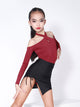 Latin Long-sleeved Exercise Suit Autumn/Winter Dance Training Clothes - Dorabear