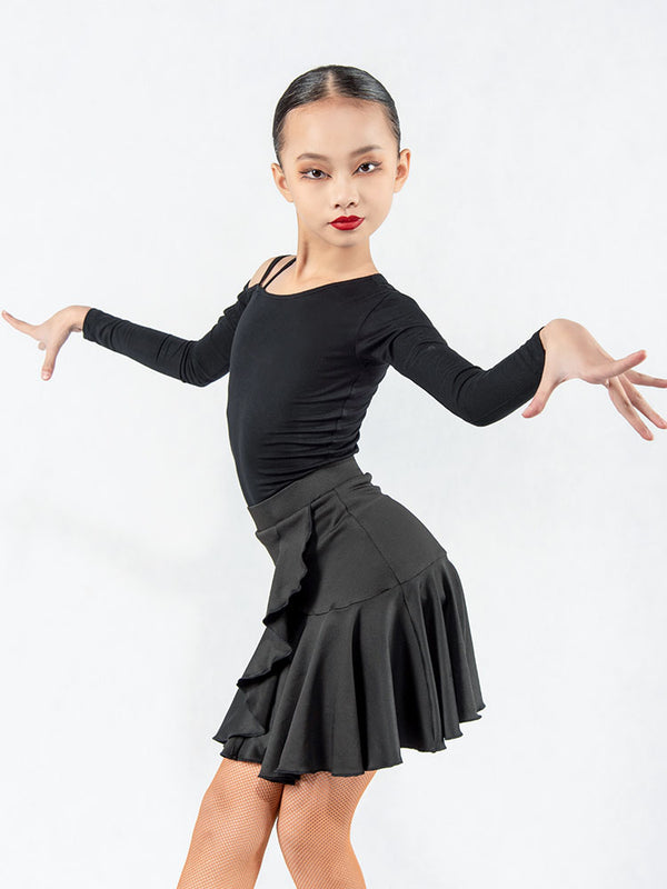 Latin Long-sleeved Tops Autumn/Winter Dance Practice Clothes - Dorabear