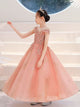 Girls Princess Dress Evening Gown Flower Girls Wedding Dress Performance Costume - Dorabear